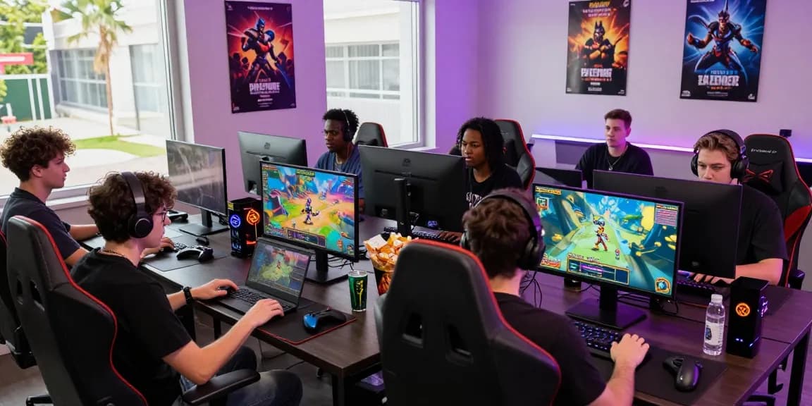 Gamers enjoying CIKA4D online gaming platform with vibrant setup and engaging graphics