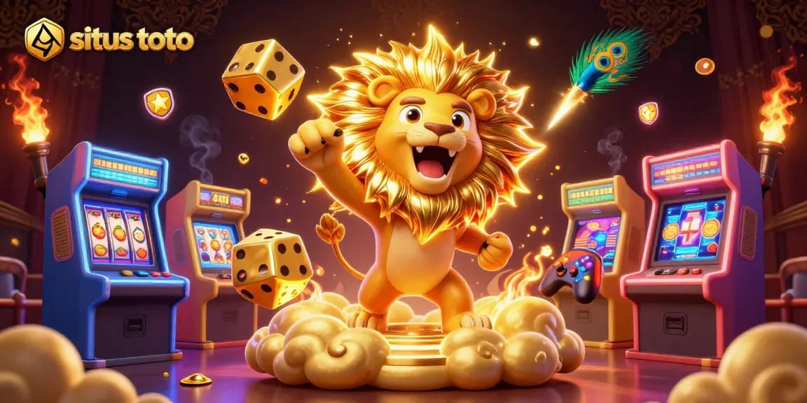 Menangkan situs toto dengan simbol buah dan jackpot di latar 3D yang megah.