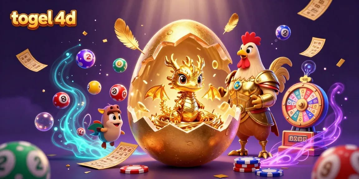 Tangkap suasana seru di togel 4d dengan naga emas dan bola lotere yang berpesta di tengah chip poker.