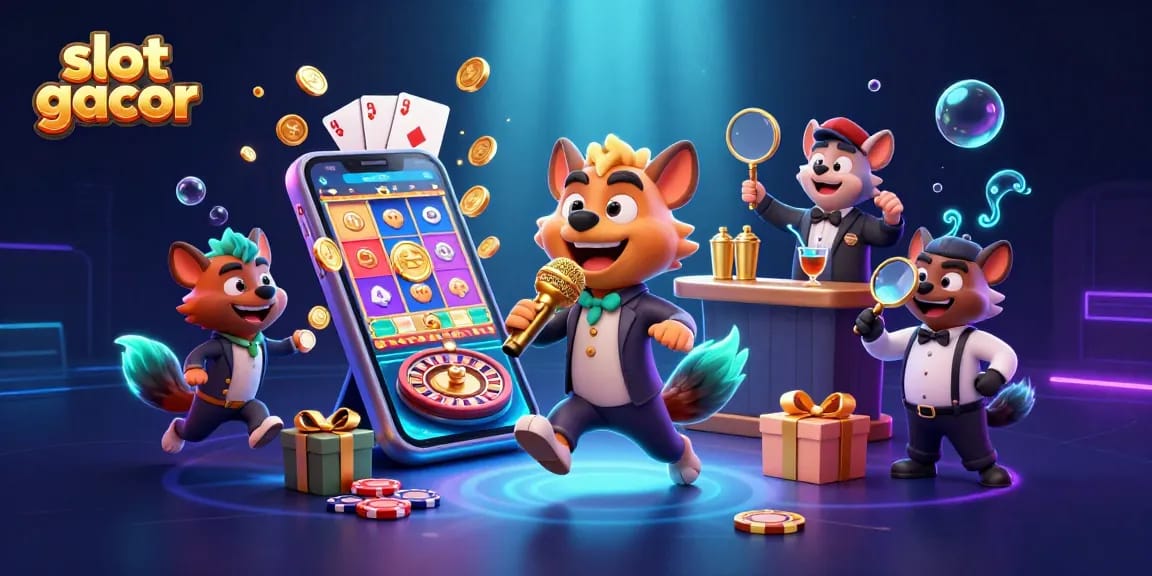 Menggandakan kesenangan permainan slot gacor dengan karakter hyena konyol di kasino komedi.