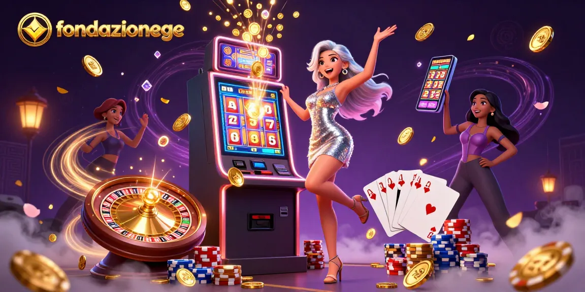 Experience thrilling jackpots at fondazionege with vibrant casino elements and dynamic gaming scene.