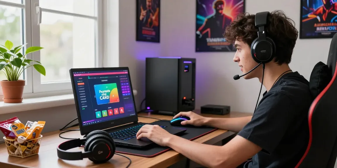 Spieler genießt ein Paysafe Card Casino-Erlebnis an einem modernen Gaming-Setup, das Aufregung und eine mitreißende Atmosphäre zeigt.