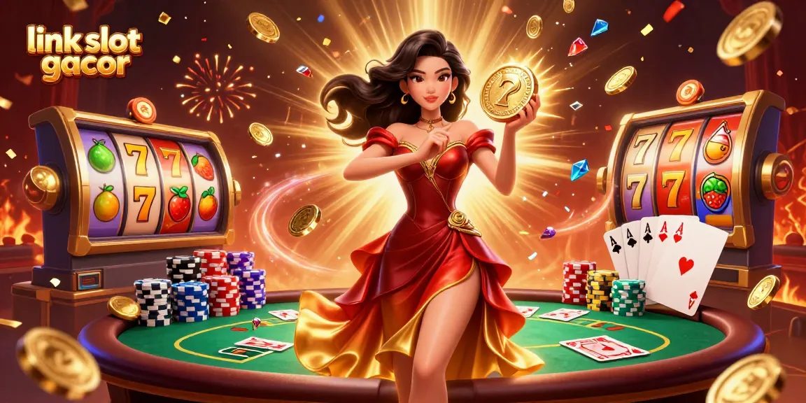 Experience the excitement of link slot gacor with a stunning illustration capturing a jackpot celebration.