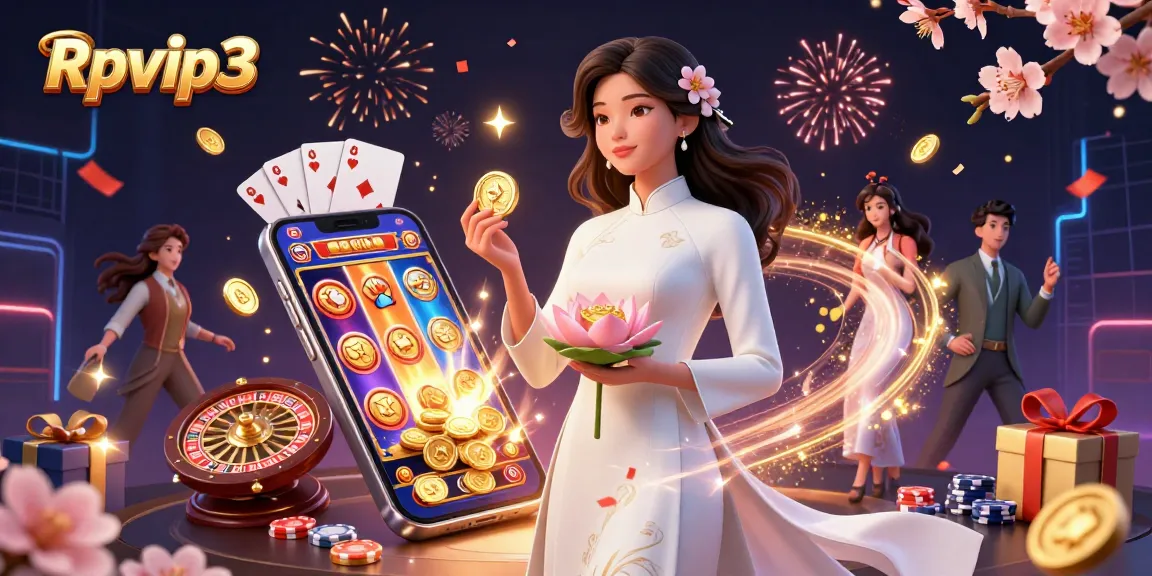Bermain game dan menang dengan Rpvip3, menampilkan elemen kasino yang mewah dan visual yang menakjubkan.