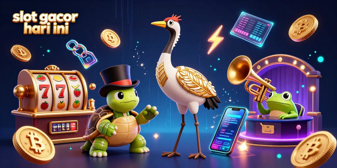 Menangkan slot gacor hari ini dengan ilustrasi 3D yang menampilkan karakter ceria dan elemen kasino yang menarik.