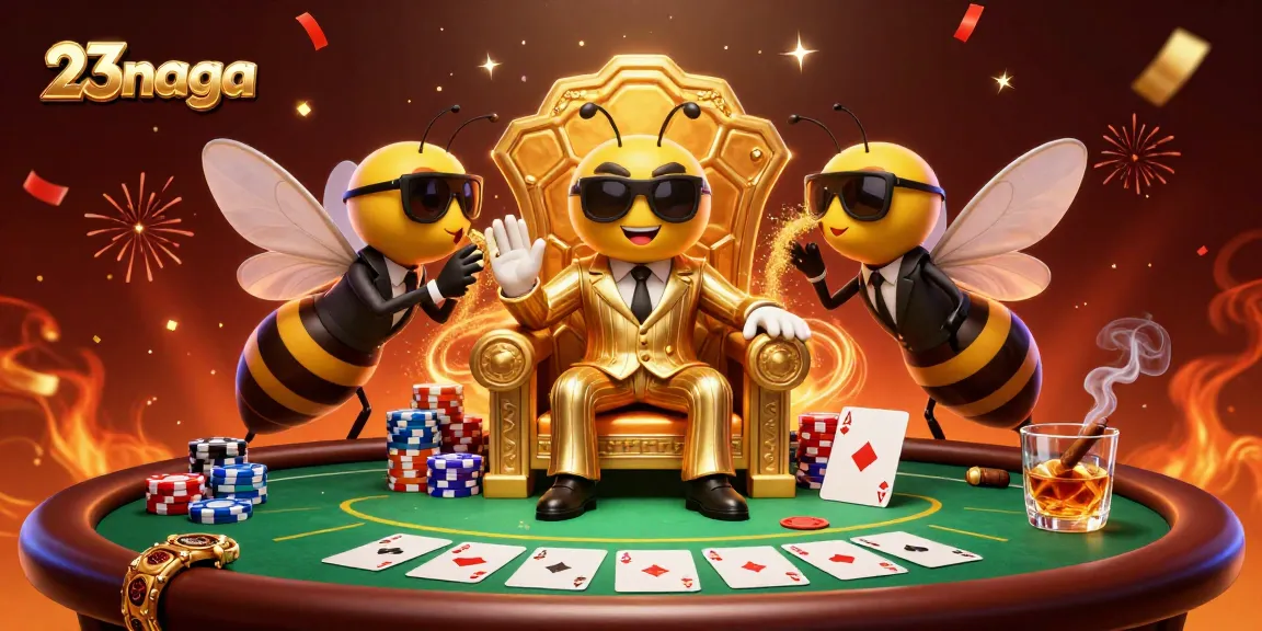 23naga memimpin permainan poker dengan suasana kasino yang megah dan karakter unik.