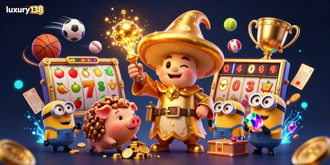 Experience thrilling spins with luxury138's vibrant slots and rich treasures in a magical casino realm.
