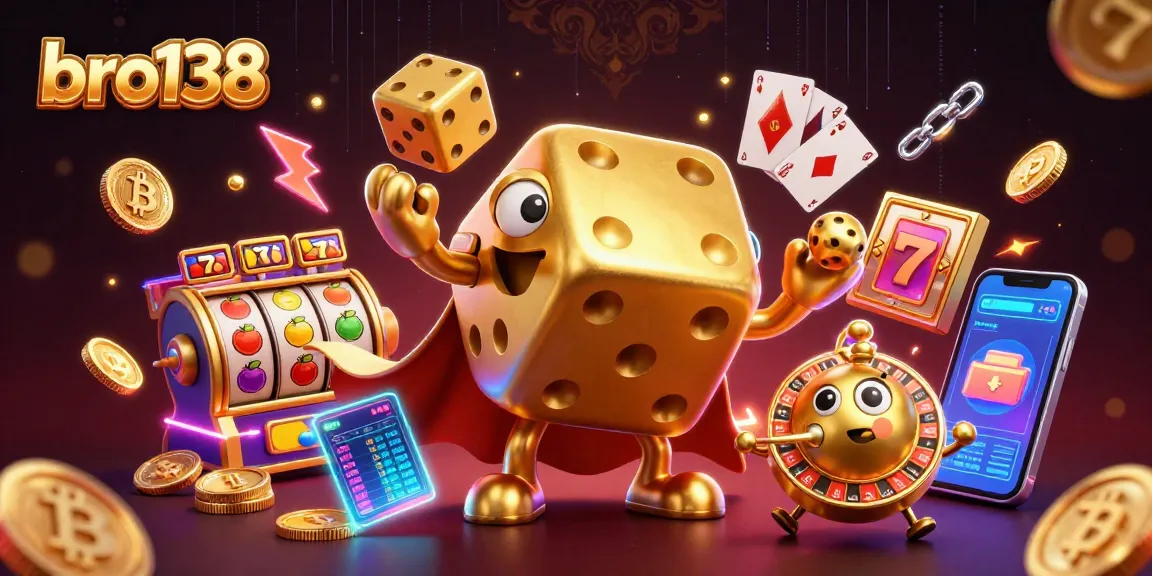 Experience thrilling slot gameplay with bro138's golden dice golem and vibrant casino elements.