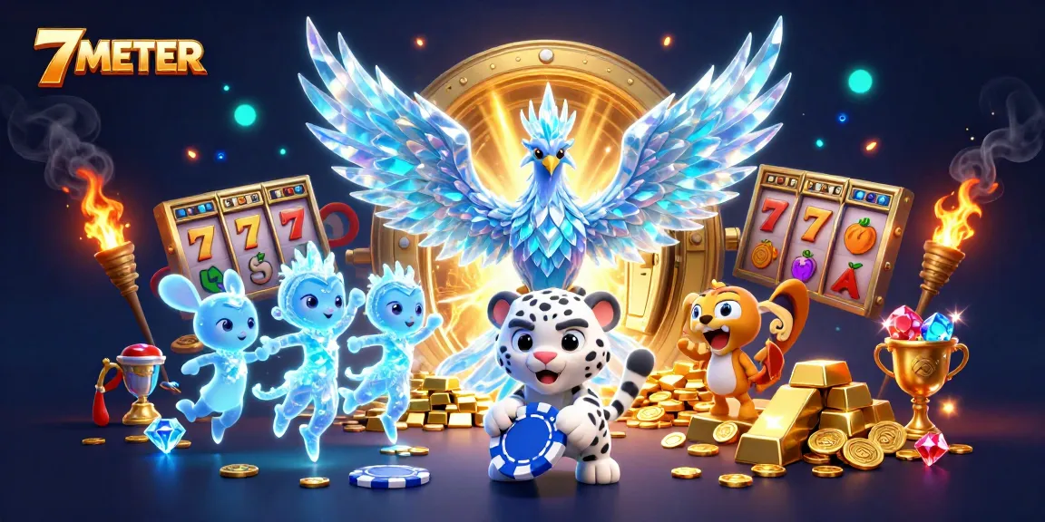 Experience winning thrills at 7METER with an engaging 3D casino scene featuring vibrant character action.