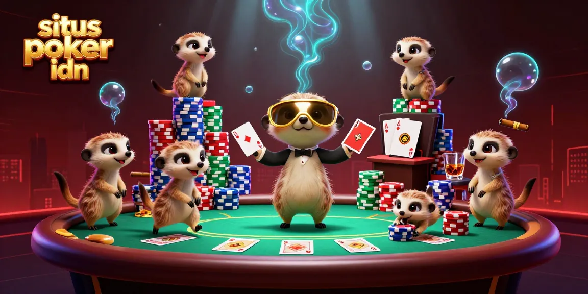 Experience exciting gameplay at situs poker idn with our vibrant poker scene featuring meerkats in action!