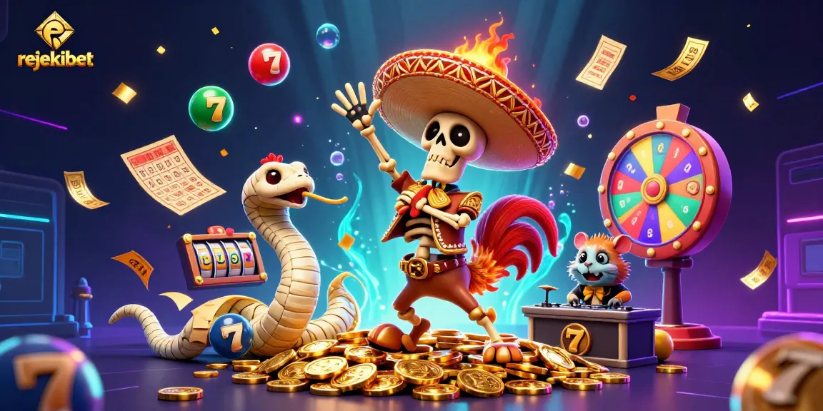 Experience the excitement of rejekibet with colorful slot reels and vibrant characters celebrating a jackpot moment!