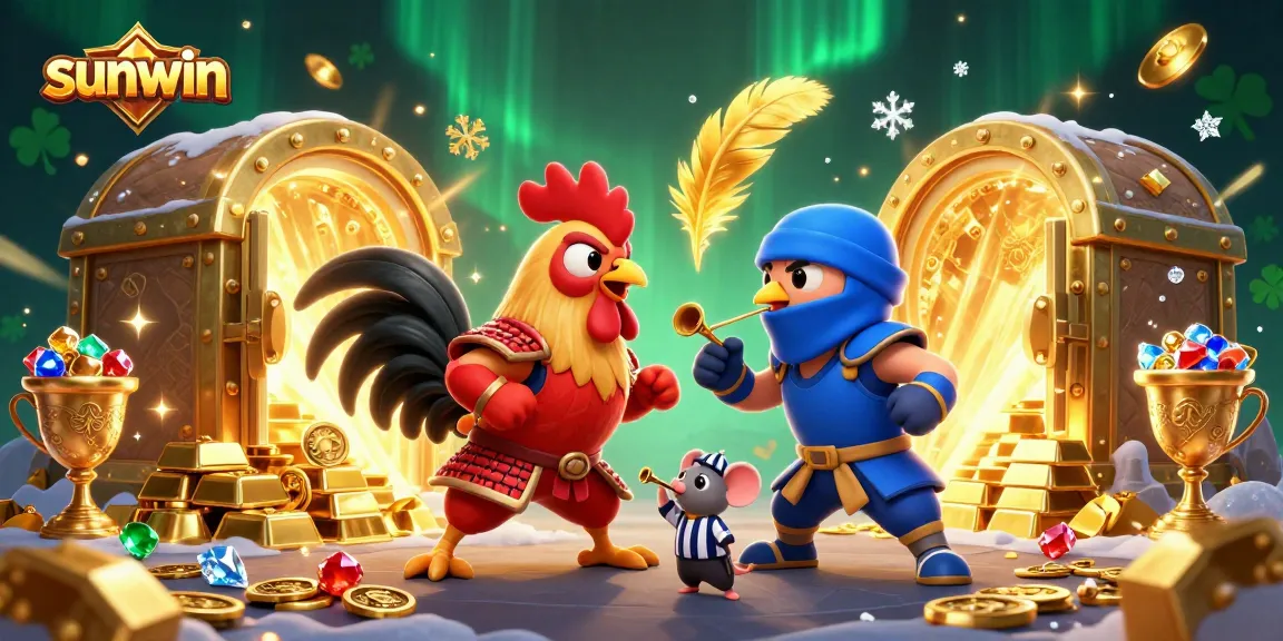 Experience thrilling standoffs in the sunwin arena with dynamic rooster fighters and golden treasures.