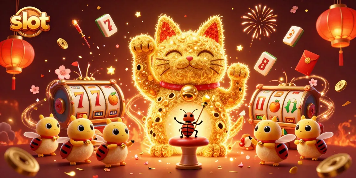 Spin the slot reels for a chance to win in this vibrant casino illustration.