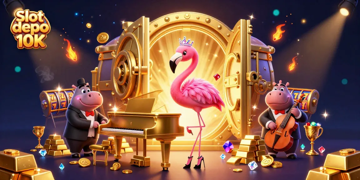 Experience thrilling victories with Slot depo 10K, featuring vibrant characters and sparkling jackpot elements.