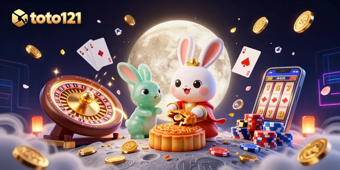 Menggandakan kesenangan bermain di toto121 dengan kelinci bulan dan elemen kasino yang kaya.